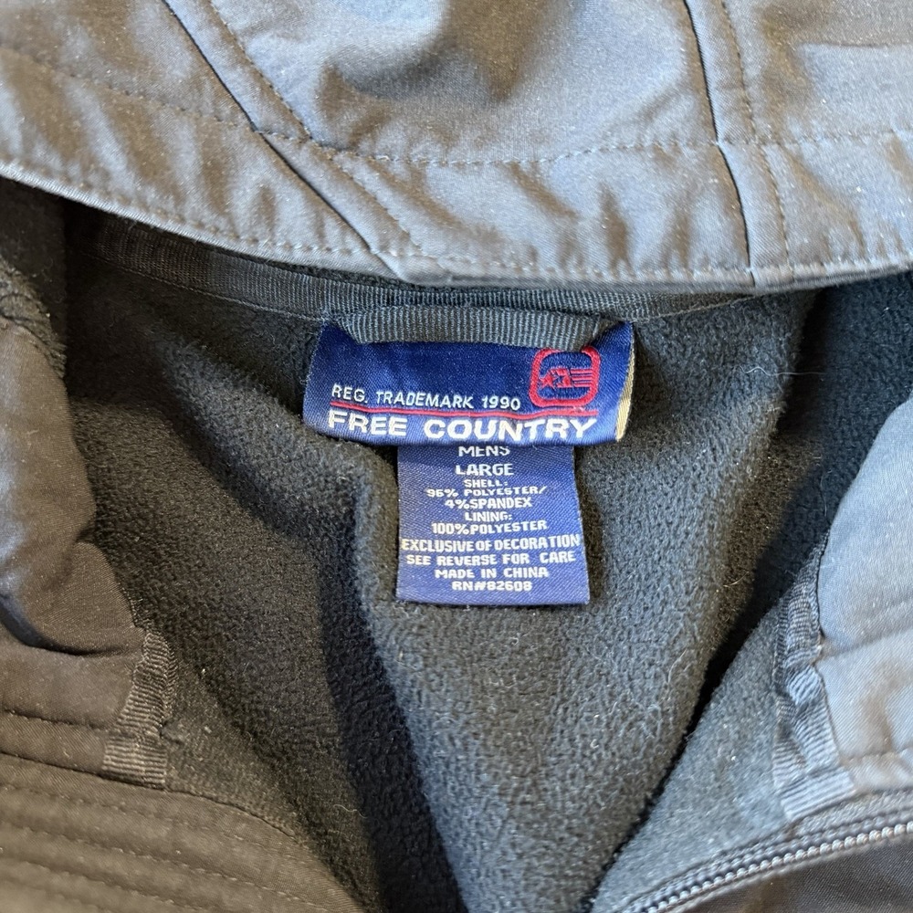 Free Country Men's Odyssey II Flex Super Softshell® Black Jacket Size Large - Picture 6 of 10